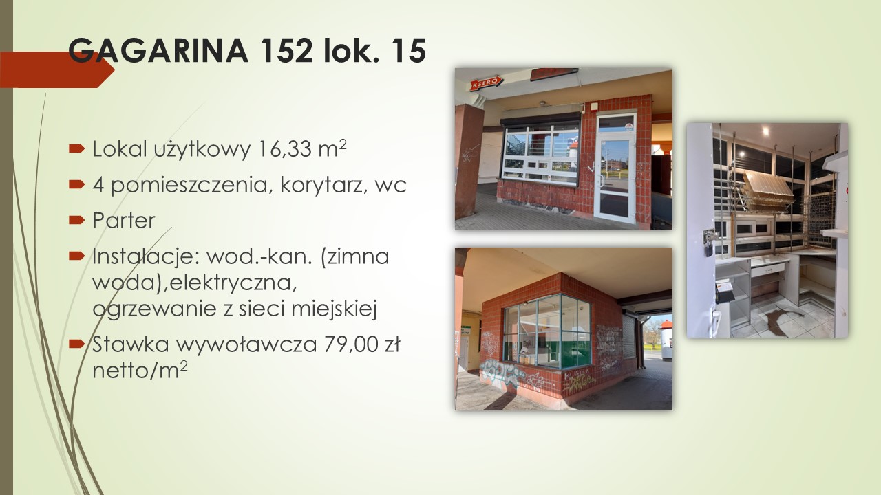 lokal ul. Gagarina 152 lok. 15