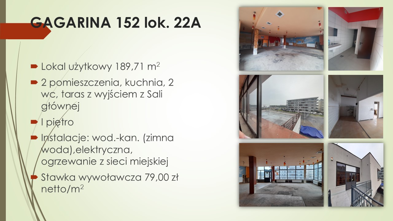 Lokal ul. Gagarina 152 lok. 22A