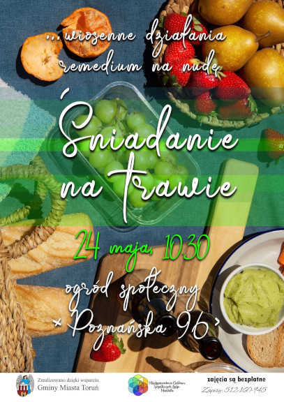 Zjedz śniadanie na trawie na Podgórzu