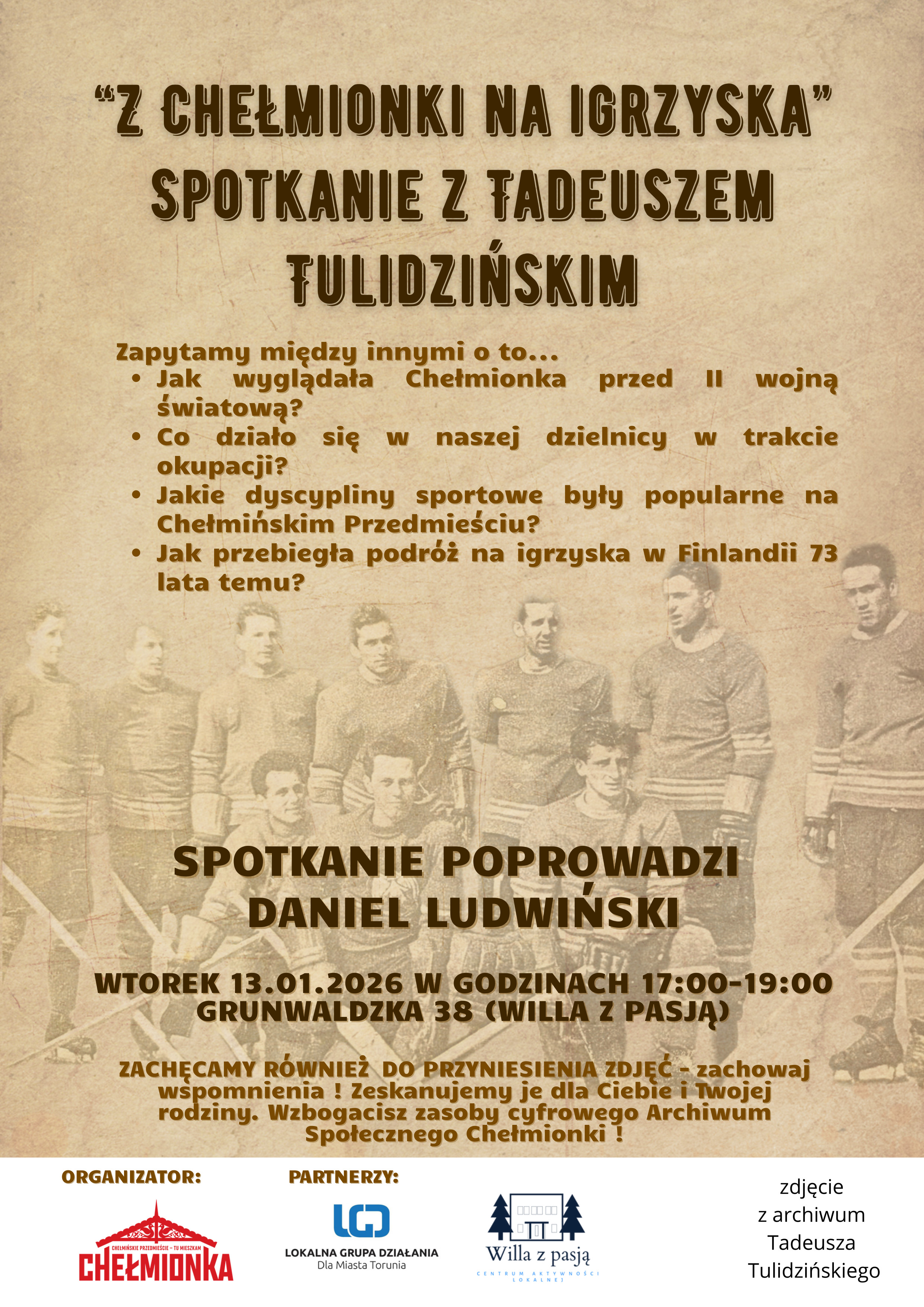 Z Chełmionki na igrzyska. Spotkanie z Tadeuszem Tulidzińskim