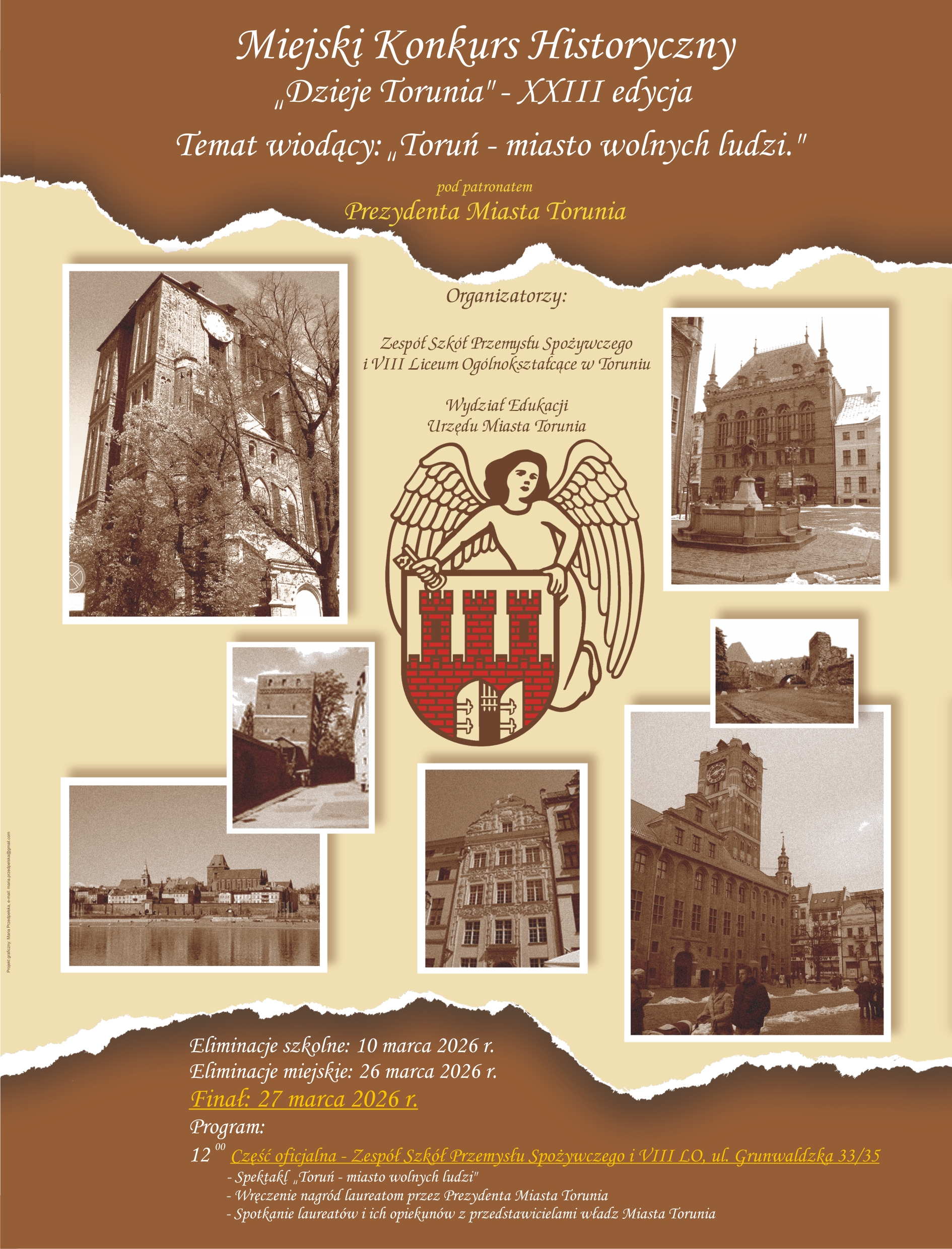  Miejski Konkurs Historyczny „Dzieje Torunia” 2026