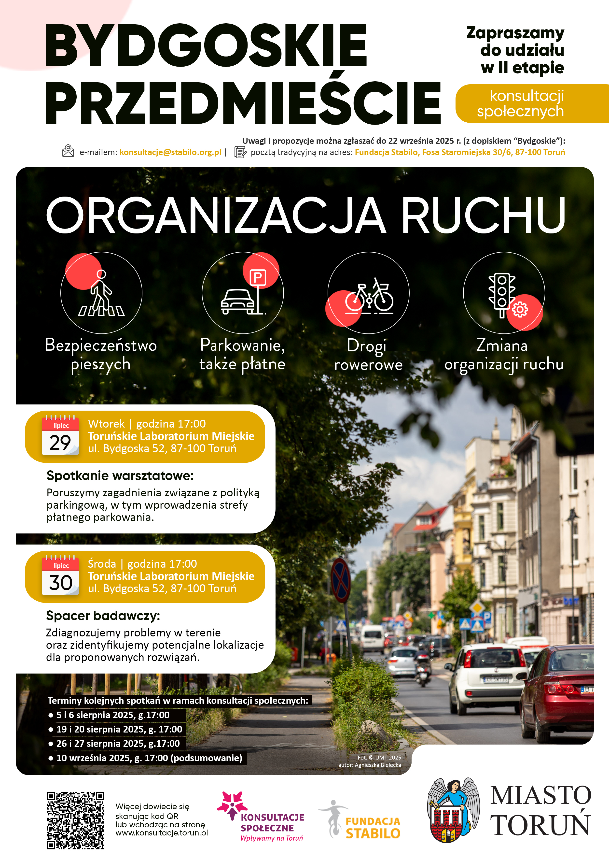 Rozpoczynamy drugi etap konsultacji społecznych dotyczących organizacji ruchu na Bydgoskim Przedmieściu.