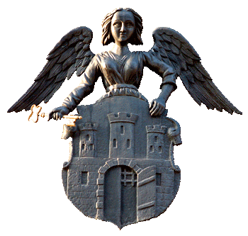 Toruński anioł - herb miasta zdobiący wejście do toruńskiego ratusza