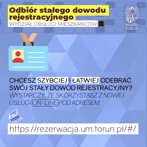 Odbiór stałego dowodu rejestracyjnego - infografika