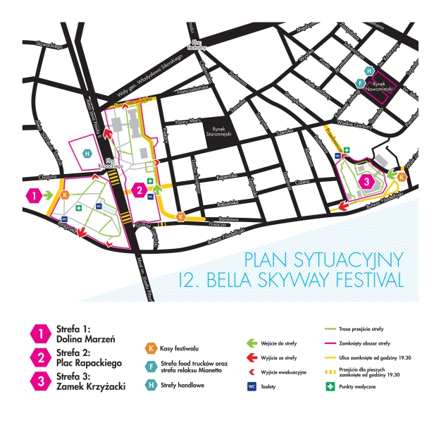Plan sytuacyjny Bella Skyway Festival