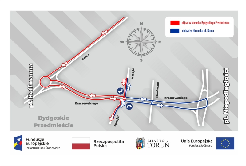 Mapka zmiany Kraszewskiego 8/03/2021