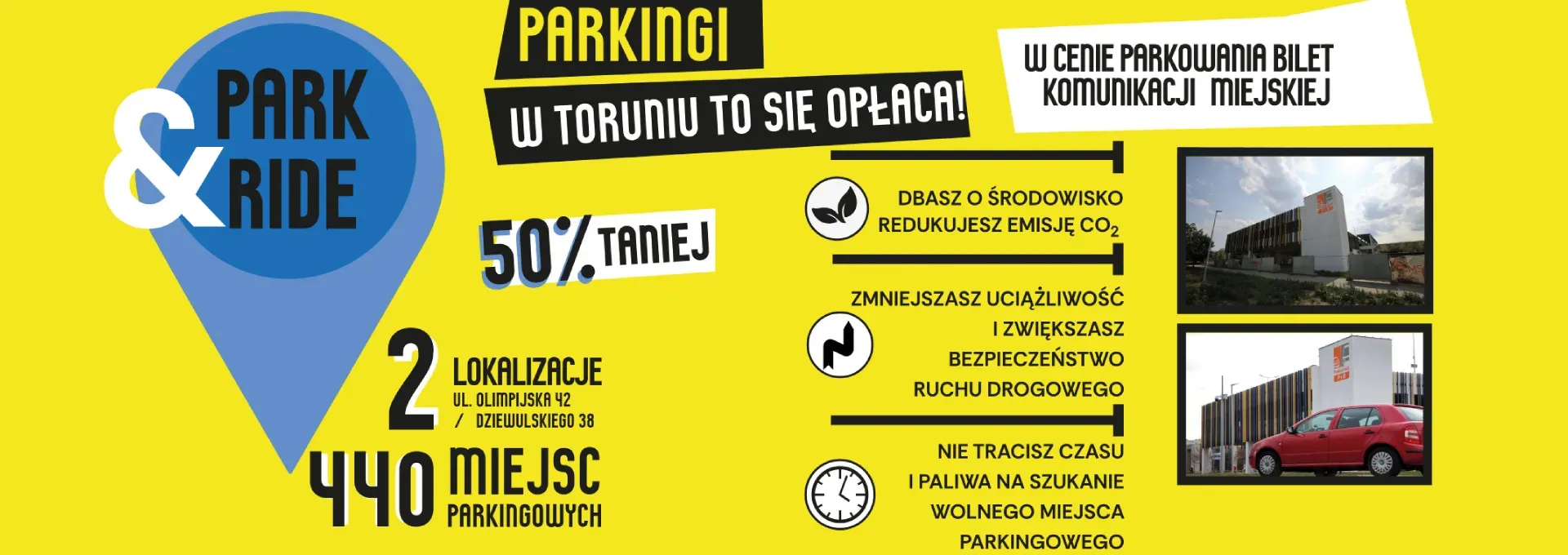 Plakat informacyjny Park and Ride