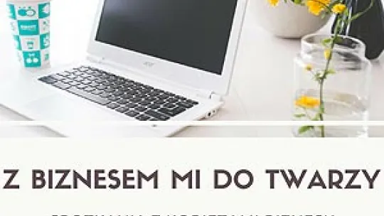 Plakat do spotkań Z biznesem mi do twarzy