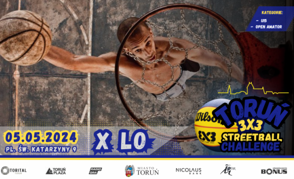 Grafika informująca o Toruń 3x3 Streetball Challenge