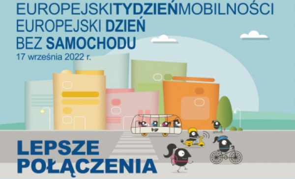 Plakat informujący o Europejskim Tygodniu Mobilności
