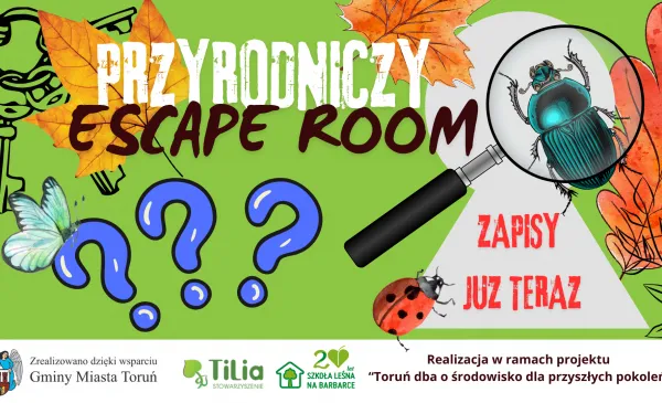 Plakat imprezy "Przyrodniczy escape room"