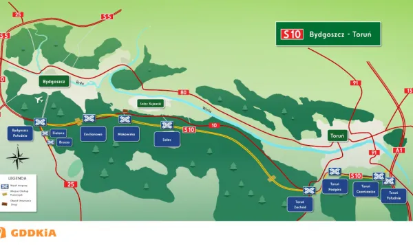 Coraz bliżej budowy toruńskiego odcinka drogi ekspresowej S10 Toruń Zachód - Toruń Południe.