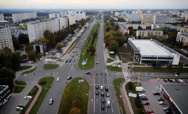 Szosa Lubicka - widok na przejście podziemne