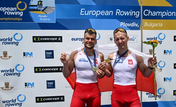 Złote medale Mistrzostw Europy w finale dwójek podwójnych sięgnęli Mateusz Biskup i Mirosław Ziętarski!