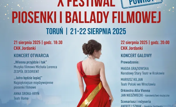 Festiwal Piosenki i Ballady Filmowej ponownie w Toruniu