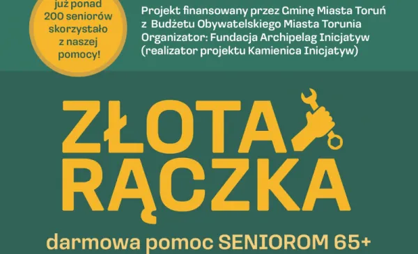 Toruńscy seniorzy mogą skorzystać bezpłatnie z pomocy "złotej rączki"