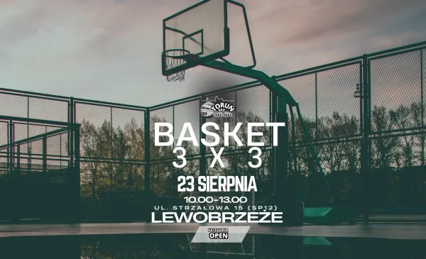 Turniej koszykówki 3x3 dla amatorów „Toruń Streetball Challenge” - plakat