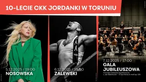  Bezpłatne zaproszenia na Galę Jubileuszową CKK Jordanki