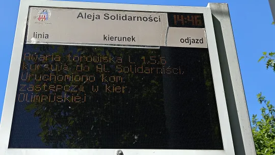 Tramwaje linii nr 1, 5 i 6 na skróconej trasie