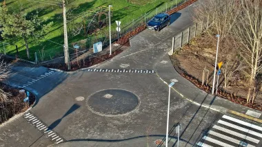 Przebudowane skrzyżowanie ulic Platanowej i Hebanowej