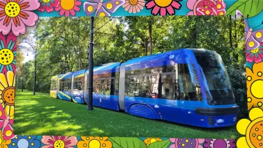 Wiosenny tramwaj - grafika