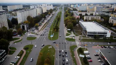 Szosa Lubicka - widok na przejście podziemne