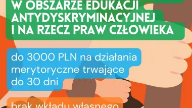  „Małe granty” na działania antydyskryminacyjne