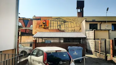 Street art w zajezdni tramwajowej