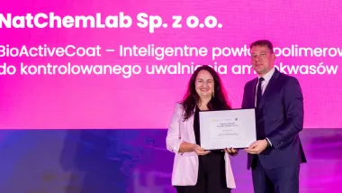 Specjalne wyróżnienie Prezydenta Miasta Torunia Pawła Gulewskiego trafiło do spółki NatChemLab Sp. z o.o. za opracowanie innowacyjnego rozwiązania „BioActiveCoat