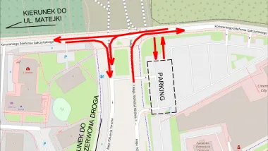 Postęp prac drogowych i zmiany w organizacji ruchu na ul. Gałczyńskiego