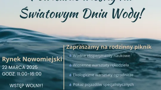 Piknik z okazji Światowego Dnia Wody - plakat