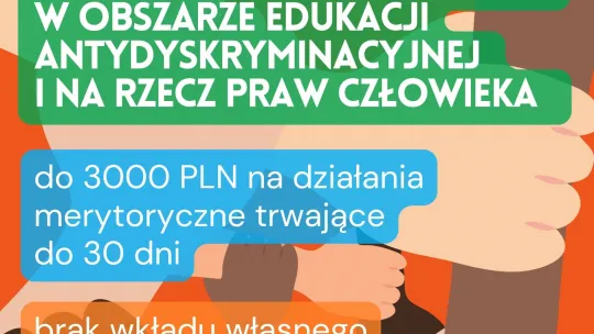  „Małe granty” na działania antydyskryminacyjne