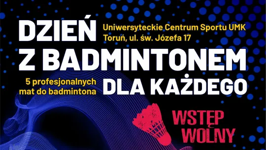 Dzień z badmintonem dla każdego - plakat