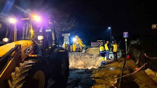 Awaria magistrali w Małej Nieszawce została usunięta przez Toruńskie Wodociągi