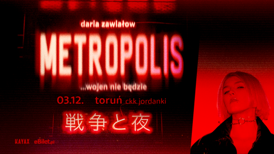 Plakat koncertu Darii Zawiałow