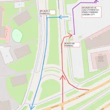 Od poniedziałku (1 września) zostanie otwarty zjazd z ul. Aleja 700-lecia na parking przy Cinema City.