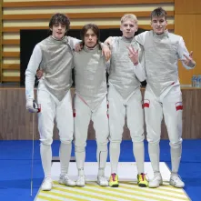 Olgierd Borkowski, florecista UKS 35 Bielawy Toruń wywalczył brązowy medal drużynowych Mistrzostw Europy Kadetów