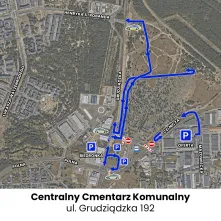 Organizacja ruchu w okolicach cmentarza przy Centralnym Cmentarzu Komunalnym