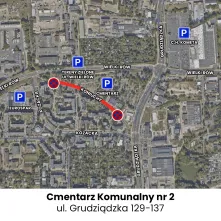 Organizacja ruchu w okolicach cmentarza przy ul. Grudziądzkiej 129