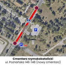 Organizacja ruchu w okolicach cmentarza przy ul. Poznańskiej 146-148