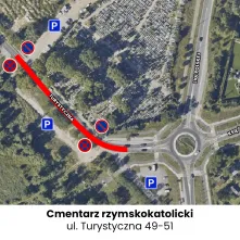 Organizacja ruchu w okolicach cmentarza przy ul. Turystycznej