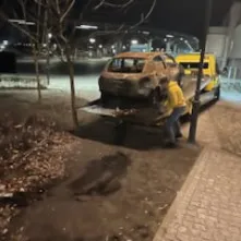 Wrak samochodu usunięty