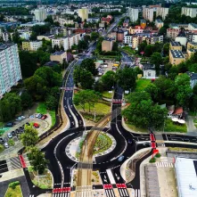 Rondo turbinowe na skrzyżowaniu ul. Grudziądzkiej i Bażyńskich