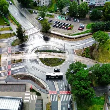 Rondo turbinowe na skrzyżowaniu ul. Grudziądzkiej i Bażyńskich