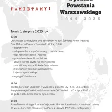 Toruń uczci 81. rocznicę wybuchu Powstania Warszawskiego