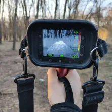 Para wodna w zrębkach drewna na Martówce