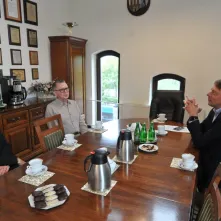 Spotkanie wiceprezydenta Adama Szponki z prof. Aleksandrem Wolszczanem