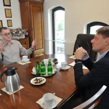 Spotkanie wiceprezydenta Adama Szponki z prof. Aleksandrem Wolszczanem