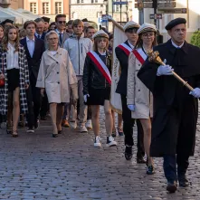 Inauguracja Roku Akademickiego 2024/2025 na UMK - złożenie kwiatów