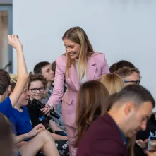 Dziennikarka Polsatu Sport Aleksandra Szutenberg z pyataniami do młodzieży